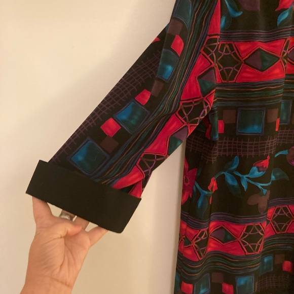 Mixed print open blazer or kimono 80s 90s - Picture 7 of 7